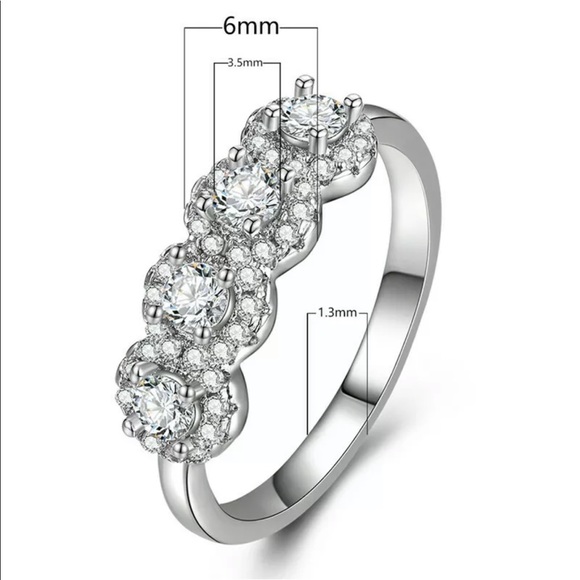 925 sterling Silver  Lab Created Ring - Picture 3 of 3